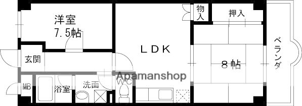 大阪府枚方市茄子作東町 交野市駅 2LDK マンション 賃貸物件詳細