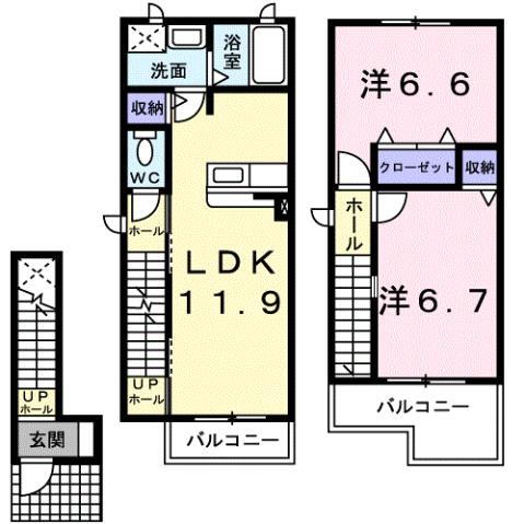 静岡県榛原郡吉田町片岡 島田駅 2LDK アパート 賃貸物件詳細