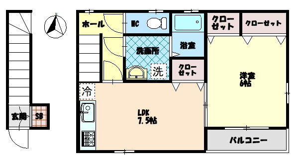 徳島県徳島市富田橋３ 阿波富田駅 1LDK アパート 賃貸物件詳細