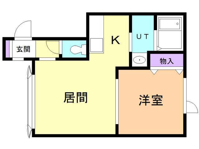 北海道苫小牧市北栄町１ 1LDK アパート 賃貸物件詳細