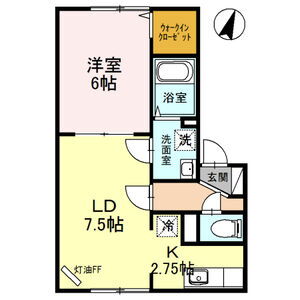 北海道札幌市西区西野五条３ 発寒南駅 1LDK アパート 賃貸物件詳細
