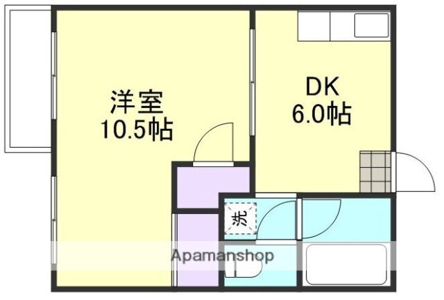 岡山県倉敷市上東 中庄駅 1DK アパート 賃貸物件詳細