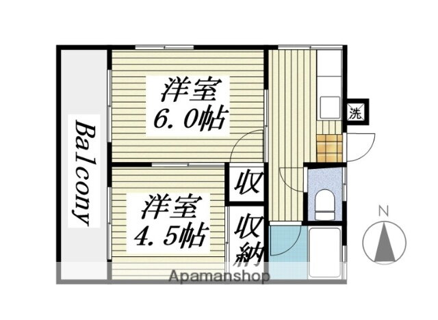 神奈川県大和市下鶴間 南林間駅 2K アパート 賃貸物件詳細