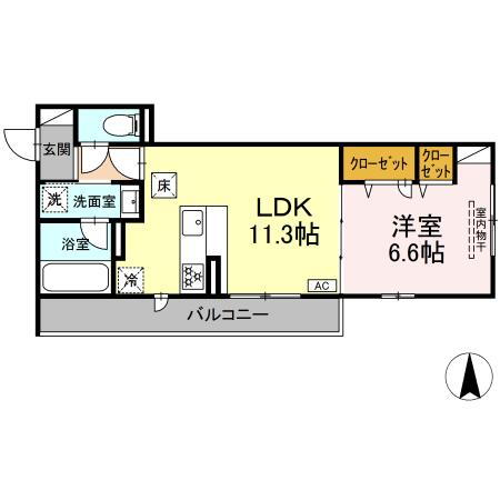 Ａｓａｋａｗａ１ 1階 1LDK 賃貸物件詳細