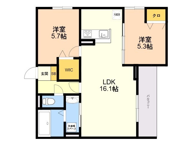 福岡県福岡市西区石丸２ 姪浜駅 2LDK アパート 賃貸物件詳細