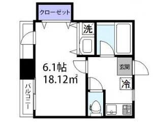ＲＯＵＮＤ，Ｃ 3階 1K 賃貸物件詳細