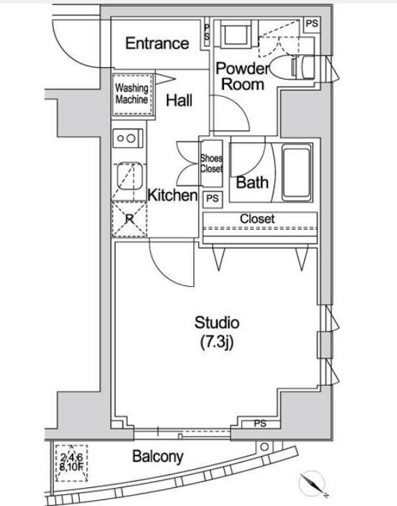 東京都港区赤坂７ 赤坂駅 1K マンション 賃貸物件詳細