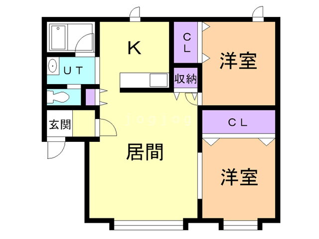 北海道釧路市鳥取北４ 2LDK アパート 賃貸物件詳細
