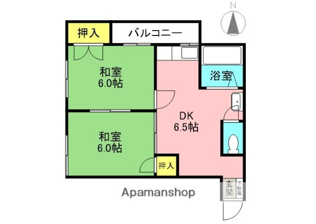 ヤマキタコーポ 2階 2DK 賃貸物件詳細