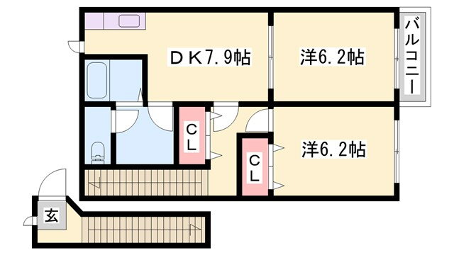 兵庫県姫路市南条２ 姫路駅 2DK アパート 賃貸物件詳細