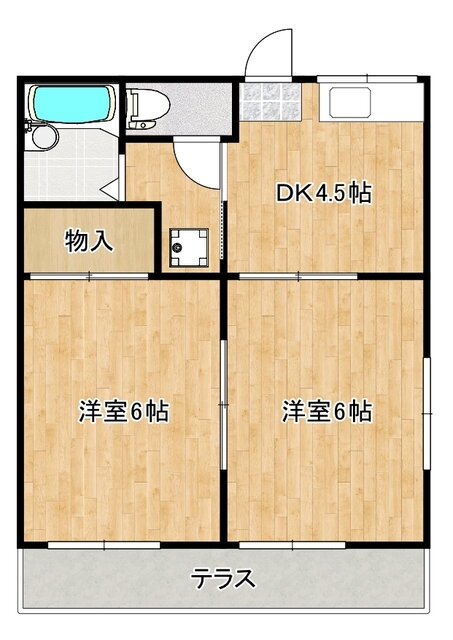 東京都北区西が丘２ 十条駅 2DK アパート 賃貸物件詳細
