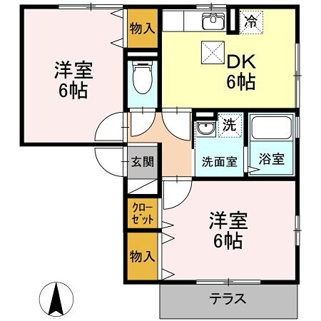 東京都足立区一ツ家３ 六町駅 2DK アパート 賃貸物件詳細