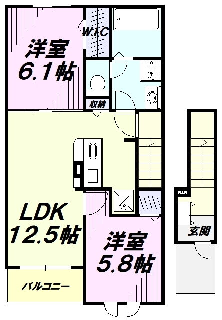 フロラシオン 2階 2LDK 賃貸物件詳細