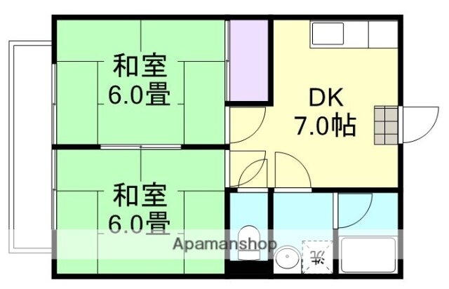 岡山県倉敷市幸町 倉敷駅 2DK アパート 賃貸物件詳細
