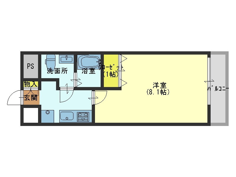 大阪府大阪市東成区中道１ 森ノ宮駅 1K マンション 賃貸物件詳細