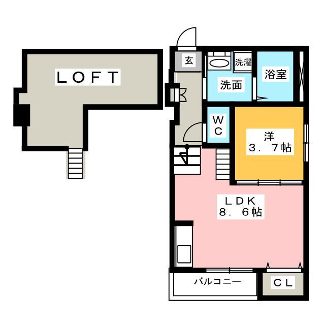 ルナソレイユ 2階 1LDK 賃貸物件詳細