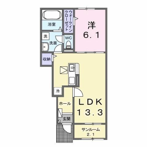 群馬県伊勢崎市宮子町 駒形駅 1LDK アパート 賃貸物件詳細