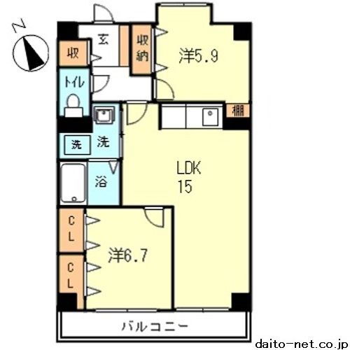 東京都北区神谷１ 王子神谷駅 2LDK マンション 賃貸物件詳細