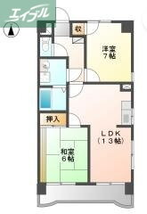 岡山県岡山市北区今１ 北長瀬駅 2LDK マンション 賃貸物件詳細