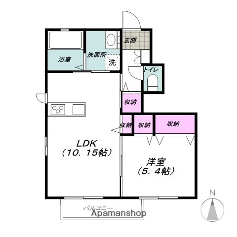 群馬県渋川市半田 八木原駅 1LDK アパート 賃貸物件詳細