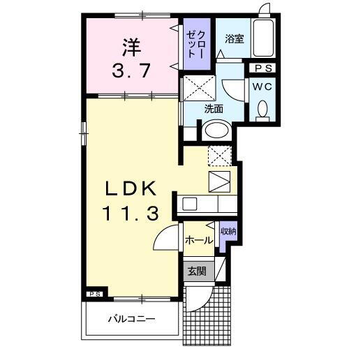 オーブ　エスト 1階 1LDK 賃貸物件詳細