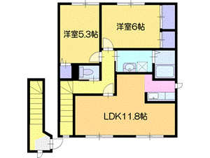 プラドールアネックス 2階 2LDK 賃貸物件詳細