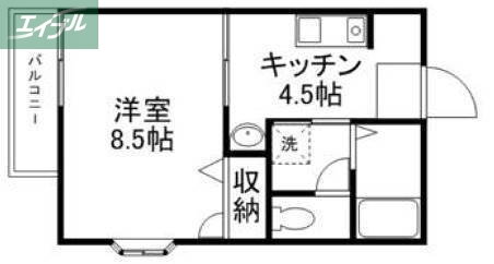 岡山県岡山市北区横井上 岡山駅 1DK アパート 賃貸物件詳細