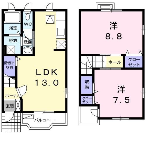 大阪府八尾市宮町５ 久宝寺口駅 2LDK アパート 賃貸物件詳細