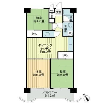 埼玉県川越市砂新田４ 新河岸駅 3DK マンション 賃貸物件詳細