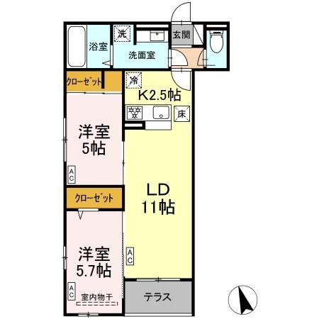 宮城県仙台市青葉区小田原８ 榴ケ岡駅 2LDK アパート 賃貸物件詳細
