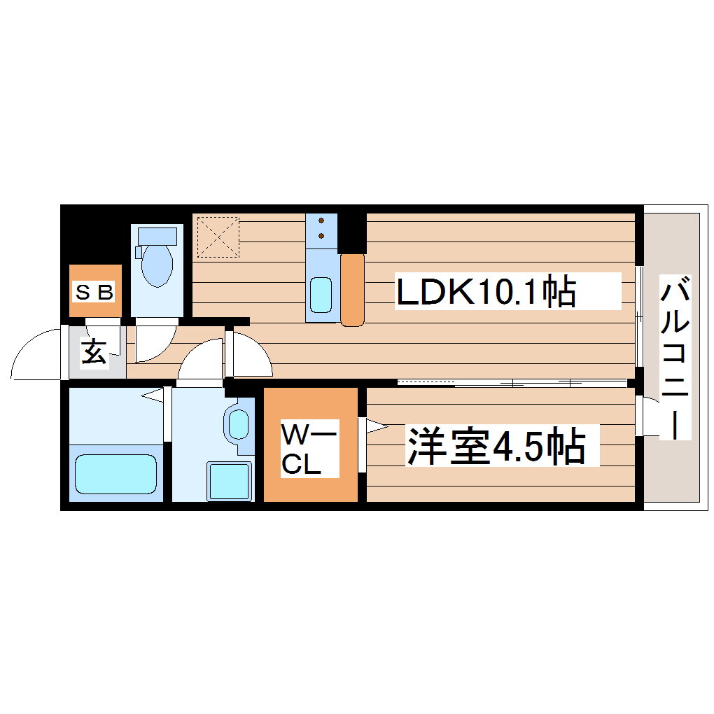 宮城県仙台市青葉区土樋１ 五橋駅 1LDK アパート 賃貸物件詳細