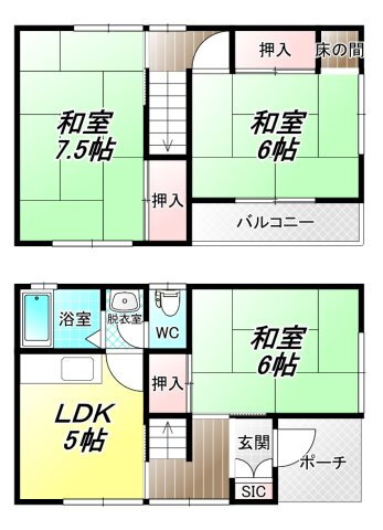 教興寺７丁目貸家 3DK 賃貸物件詳細