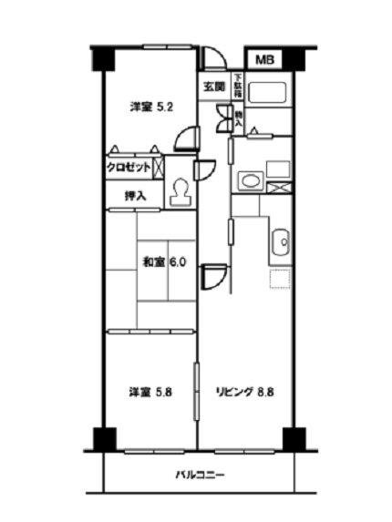モーニングパーク朝霞 5階 3LDK 賃貸物件詳細