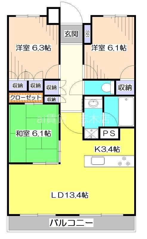 埼玉県志木市幸町１ 志木駅 3LDK マンション 賃貸物件詳細