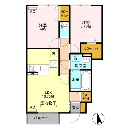 群馬県伊勢崎市赤堀今井町２ 国定駅 2LDK アパート 賃貸物件詳細