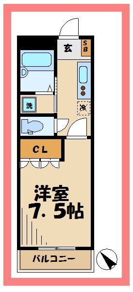 神奈川県川崎市多摩区菅北浦１ 稲田堤駅 1K マンション 賃貸物件詳細