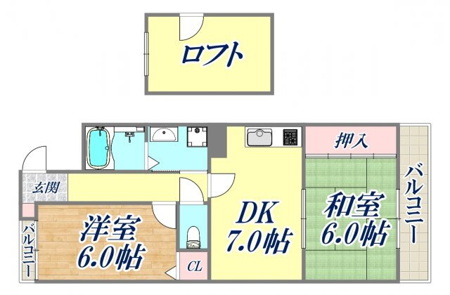 兵庫県西宮市天道町 甲子園口駅 2DK アパート 賃貸物件詳細
