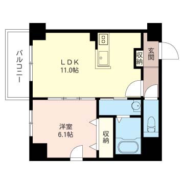 フォレスタ 5階 1LDK 賃貸物件詳細