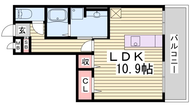 セジュール町坪 2階 ワンルーム 賃貸物件詳細