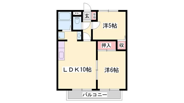 兵庫県神崎郡福崎町福崎新 福崎駅 2LDK アパート 賃貸物件詳細