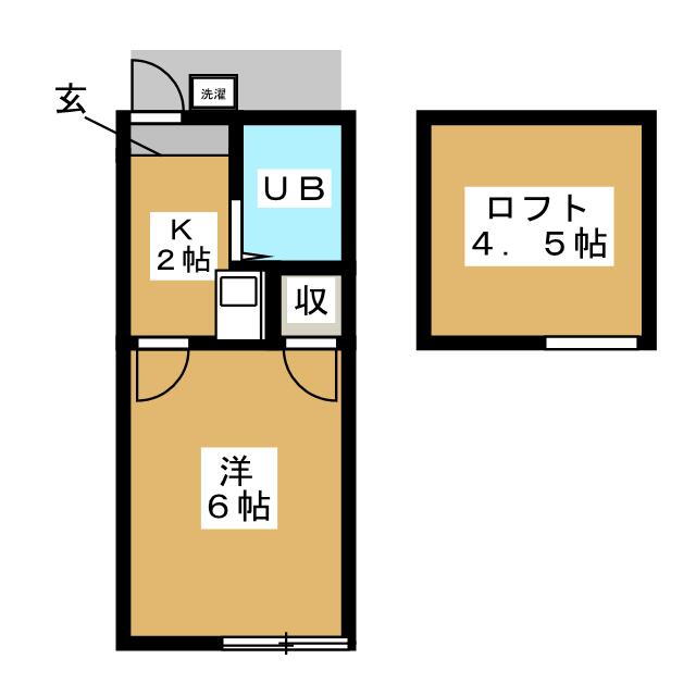 サンハイツ山下 1階 1K 賃貸物件詳細