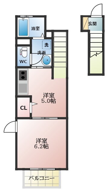 大阪府富田林市藤沢台４ 大阪狭山市駅 1DK アパート 賃貸物件詳細