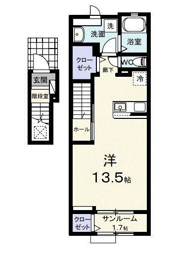 宮城県仙台市青葉区下愛子字二本松 陸前落合駅 ワンルーム アパート 賃貸物件詳細