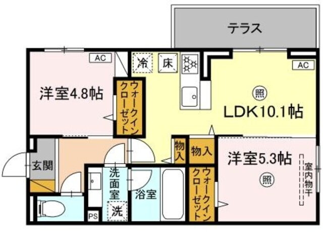 ルボワ　エスト 1階 2LDK 賃貸物件詳細