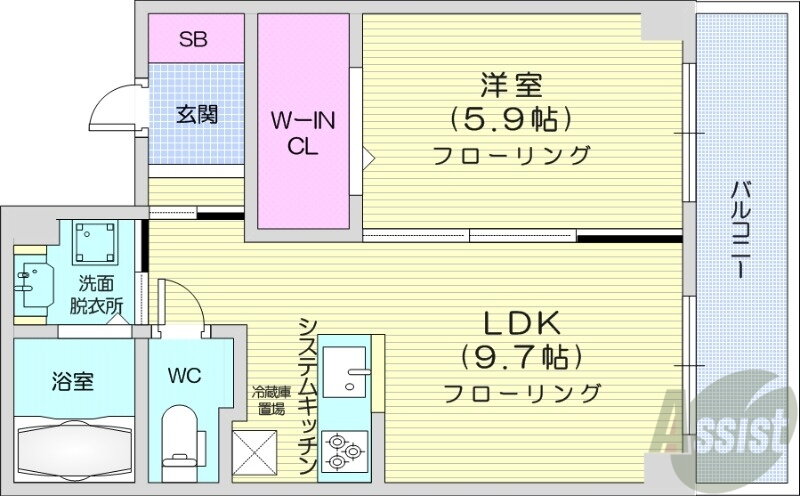 北海道札幌市中央区北五条西１６ 西１８丁目駅 1LDK マンション 賃貸物件詳細