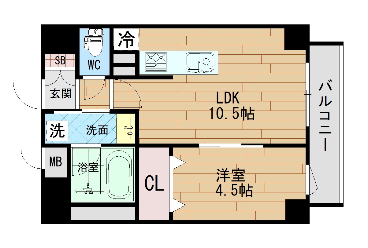 パンセ新町 8階 1LDK 賃貸物件詳細