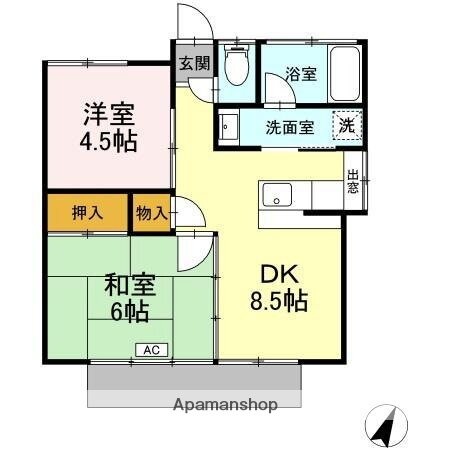 高知県高知市神田 2DK 一戸建て 賃貸物件詳細