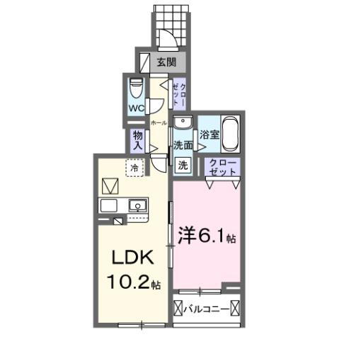 クラール 1階 1LDK 賃貸物件詳細