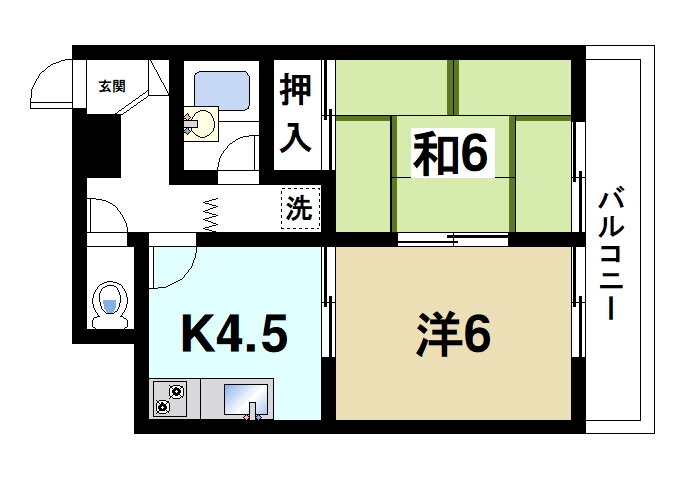 奈良県奈良市北之庄町 奈良駅 2K マンション 賃貸物件詳細