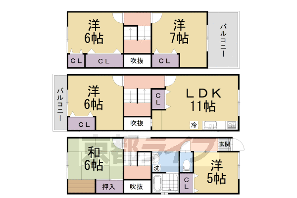 京都府京都市山科区川田欠ノ上 椥辻駅 5LDK 一戸建て 賃貸物件詳細